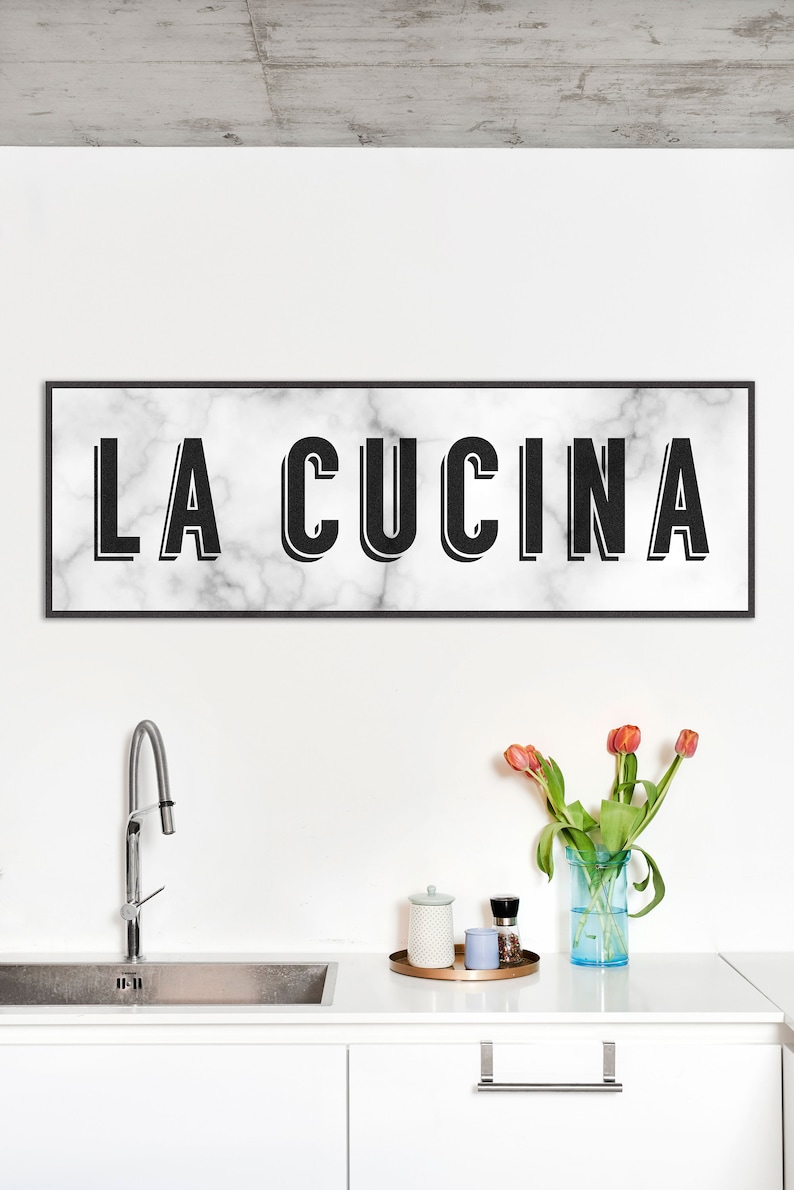 Italian Wall Art Italian Kitchen Decor La Cucina Rustic Etsy