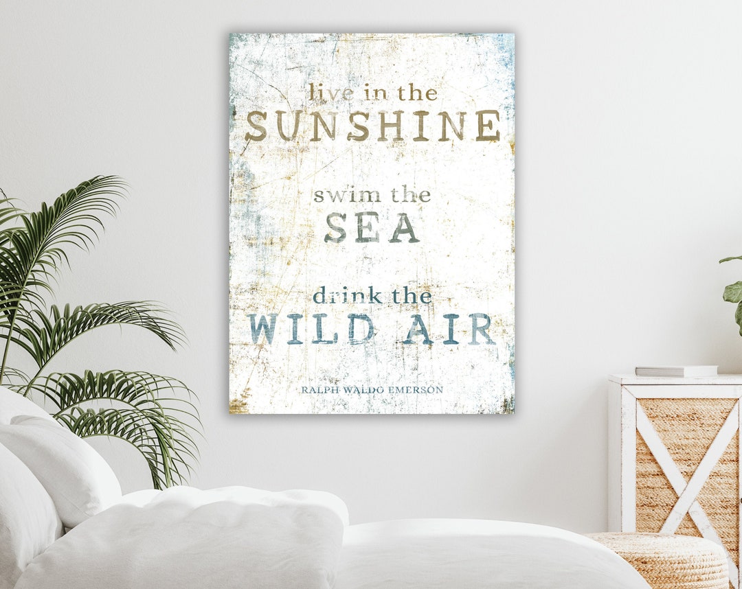 Ocean Cottage Inspirational Quote Art Beach House Decor, Coastal ...