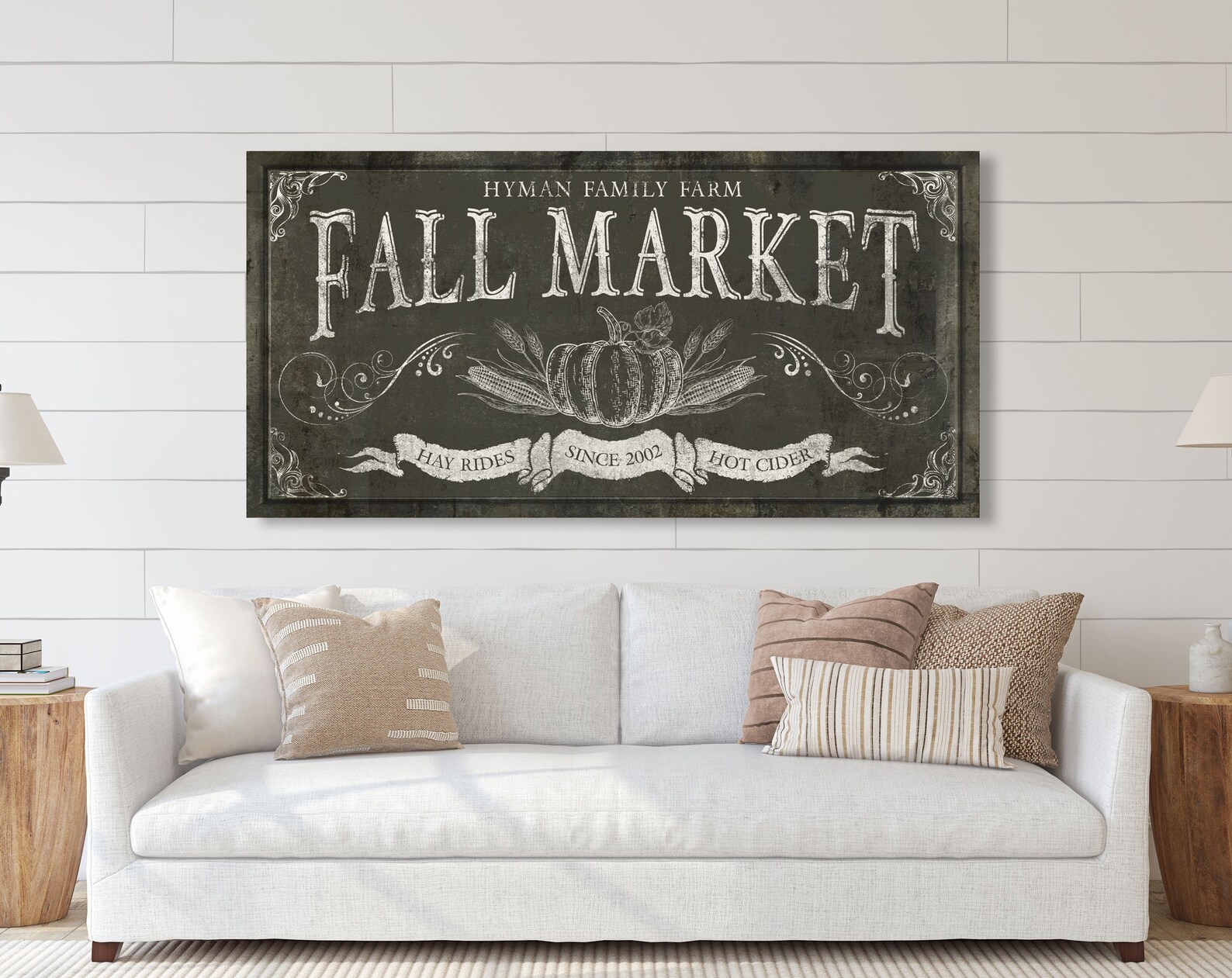 Modern Farmhouse Fall Sign Vintage Rustic Wall Decor Etsy
