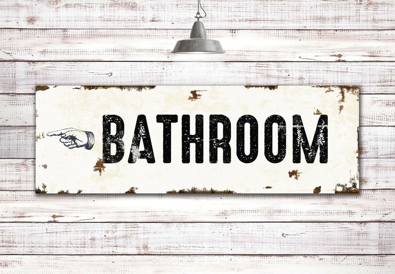 Rustic Bathroom Wall Decor Bathroom Sign Bathroom Wall Sign Etsy