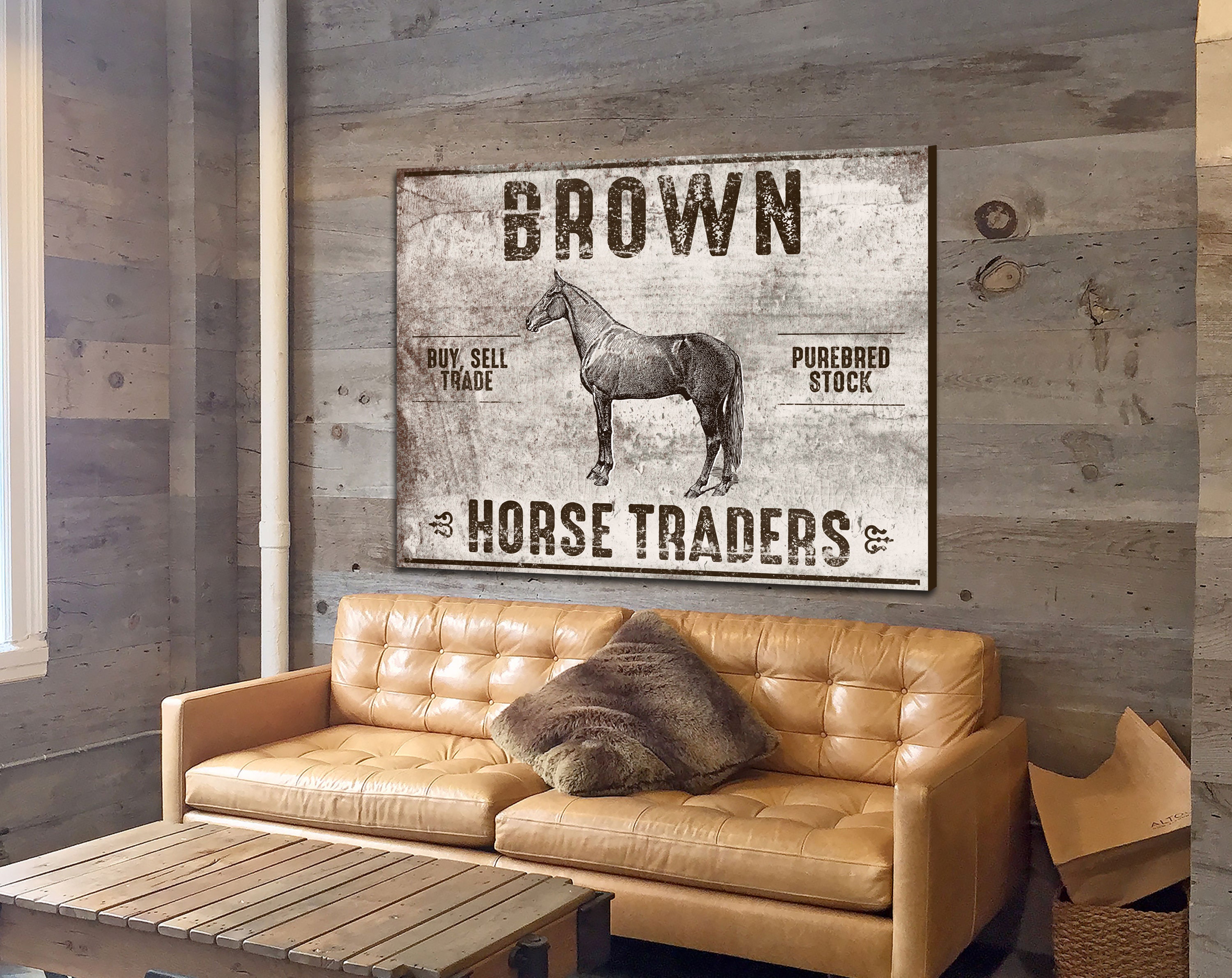 Rustic Western Wall Decor Horse Art Personalized Farm Sign Etsy