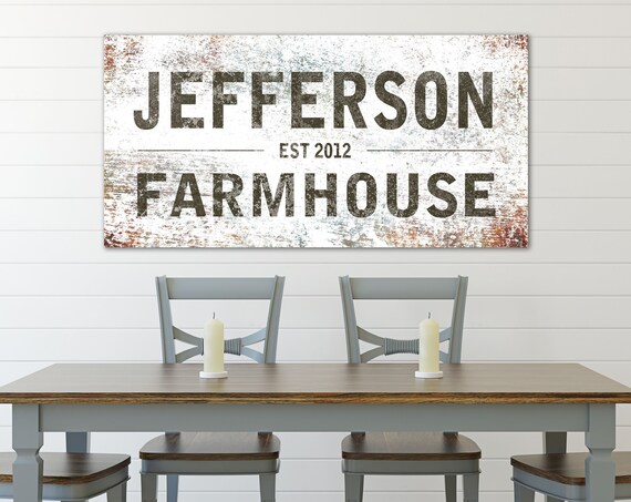Large Farmhouse Sign Rustic Established Family Wall Decor - Farmhouse Wall Art Large Farmhouse Sign Rustic Established Family Wall Decor - Farmhouse Wall Art