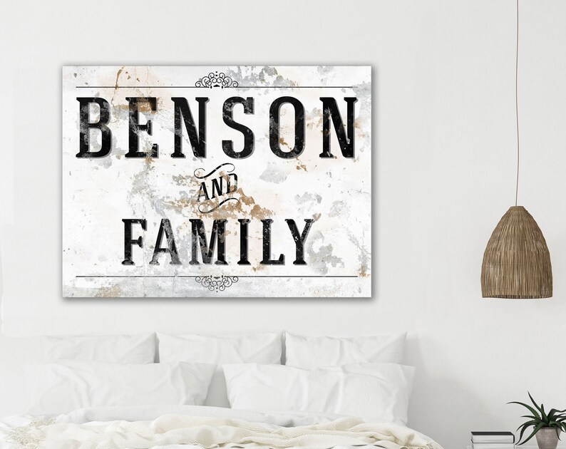 Modern Farmhouse Family Sign Rustic Living Room Decor Last Etsy