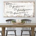 Modern Farmhouse Wall Decor Bless the Food Before Us Prayer Art Dining Room Sign, Primitive Rustic Wall Decor Large Canvas Kitchen Art Print