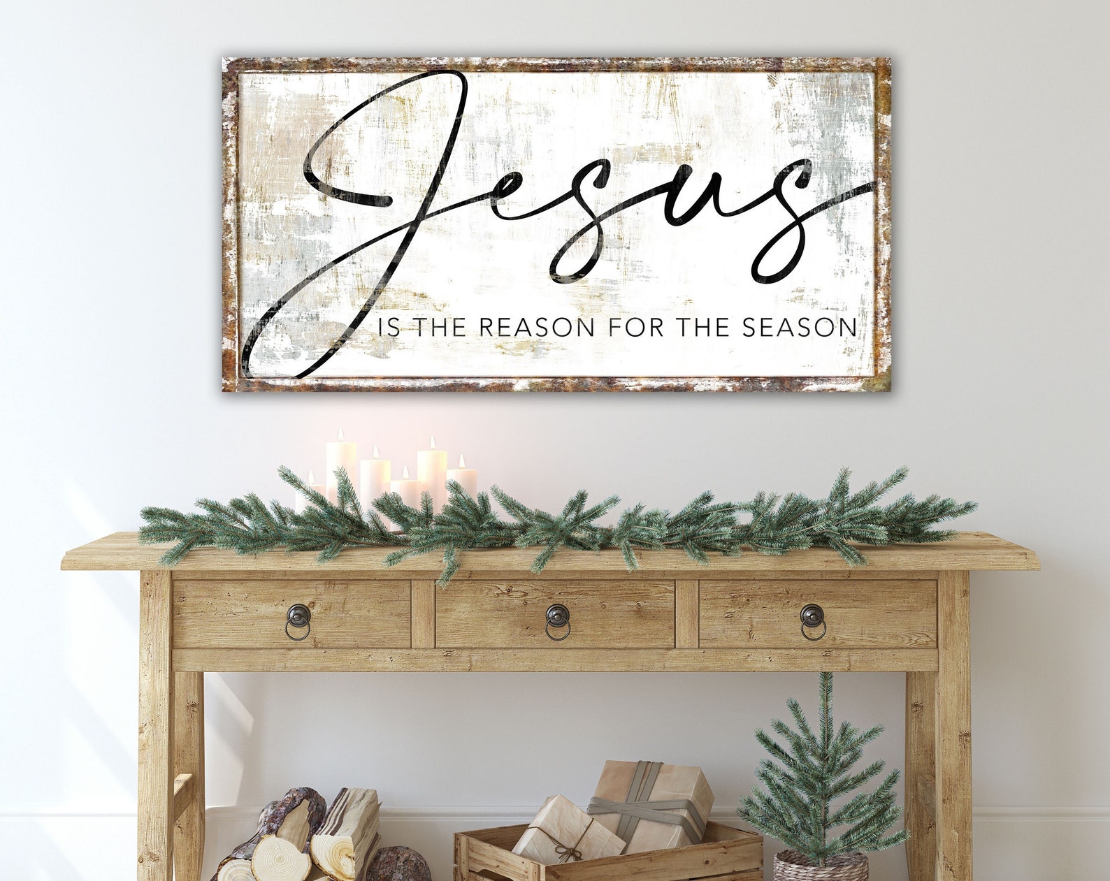 Jesus is the Reason for the Season Christmas Sign Vintage | Etsy
