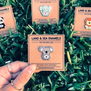 Koala Pin | Hard Enamel Pin | Collectible Pin | Save the Earth | Land and Sea Enamels