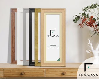 Panoramic Style Handmade Picture Frame With Ivory Mount / Multi Color Picture Frame / Personalized Poster Frame / Various Size Available