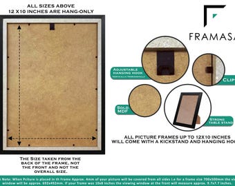 Buy Thin Matte Black Photo Frame, Slim Wood Effect Frames for A2