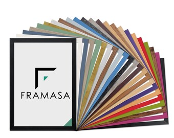 Custom Size Handmade Photo Frames Picture Frame With White mount / Wooden Effect Photo Frame Multi Colors Poster Frame Best Bedroom Frame