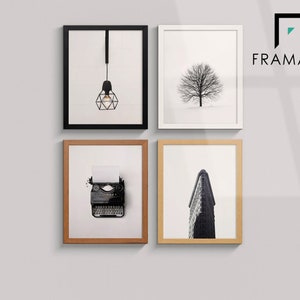 Black Photo Frames / Handmade Picture Frame / Square Size  Photo Frame / Handmade Wall Art Hanging / Home Decor Frame / Photo Frame