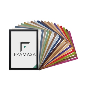 Custom Size Handmade Photo Frame | Black, White or No Mount | Wood Effect Picture Frame | Picture & Poster Display | Home Decor Gift Frames