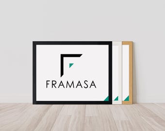 Modern MDF Wood Poster Frame, Black Wall Art Display, Anniversary Gift