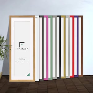 Panoramic Size Picture Photo Frames Custom Picture Frames With Mount, 10x4", 12x6", 14x7", 16x8", Handmade Personalized Birthday Gift Frames