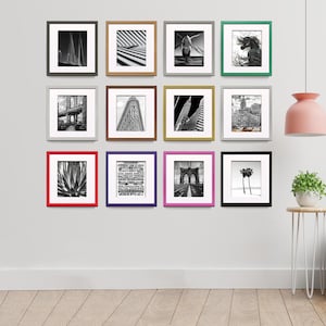 5x5, 6x6, 7x7, 8x8 Square Picture Frame with mount, Handmade Home Decor Frame, Wall Art Frame For Picture, Anniversary Birthday Gift For Her