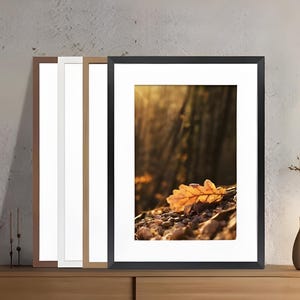 A2 A3 A4 A5 A6 Oxford Photo Frame | White Mount | Black White Walnut | Handmade Wall Poster Frame | Home Decor | Living Room Picture Frame