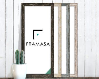 Vintage Distressed Photo Frame | Panoramic Wall Art with White Mount (Handmade)