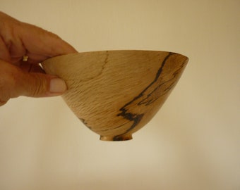 Small bowl. Handturned from spalted holm oak