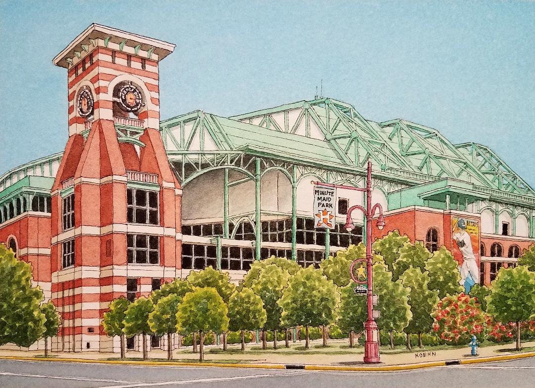 Minute Maid Park. 8.5 X 11. Houston Texas. 