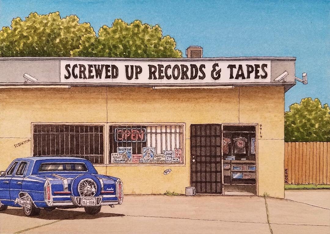 Screwed up Records & Tapes. 5 X 7. Houston Texas. Etsy