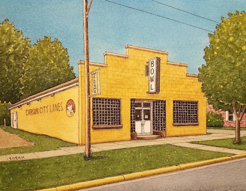 Carson City Lanes. 5 X 7. Carson City Michigan. Etsy