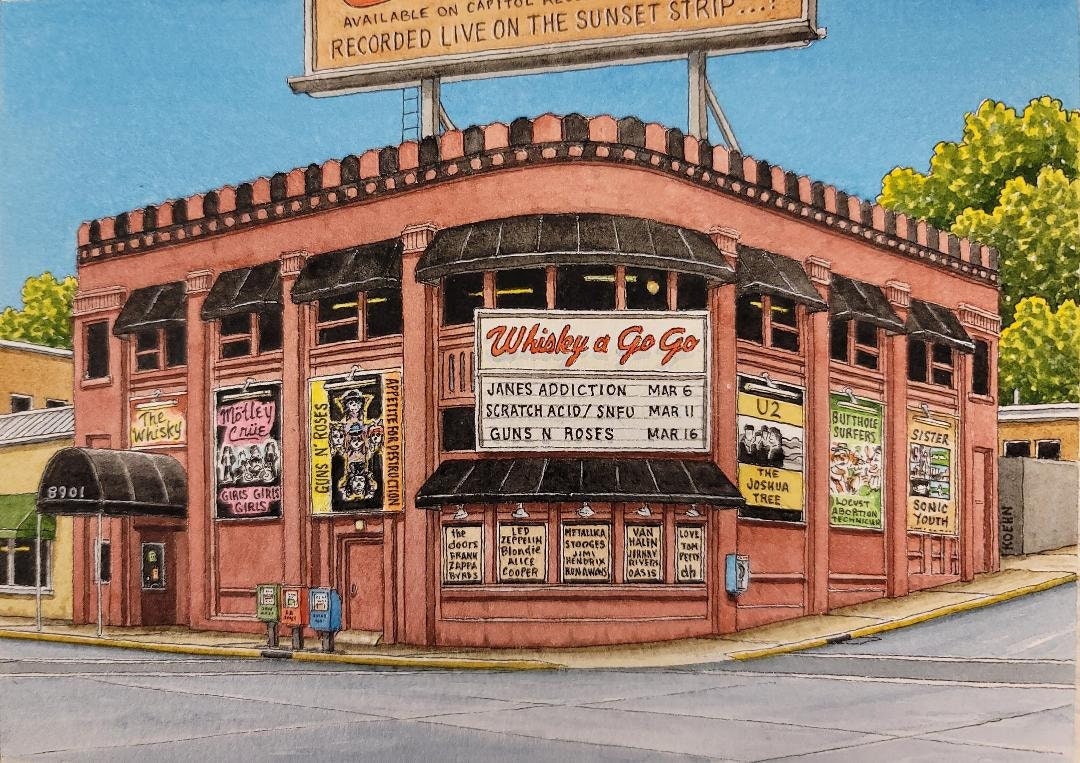 ウィスキー ア ゴー ゴー。5 x 7 インチ。ウェスト ハリウッド