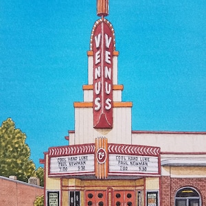 River Oaks Theater. 5" X 7". Houston, Texas. Movie Theaters. Movie