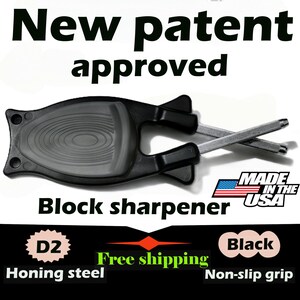 6-Pack Block Knife Sharpeners - Mixed Colors - Individually Packed Gift Set - Made in USA - 175 Value for 70 dollars- Free Shipping 6 all Black