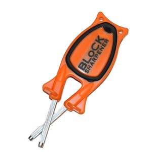 Block Knife Sharpener: Patented USA Made Tool for Kitchen Hunting Garden Blades