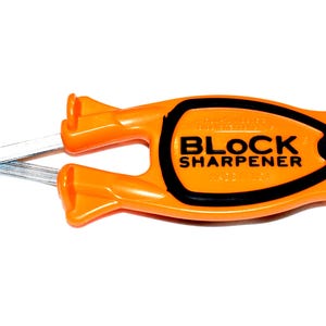 New patent American made handheld knife sharpener that relines and hone&#39;s blades back to there original true edge. See how we do it video.