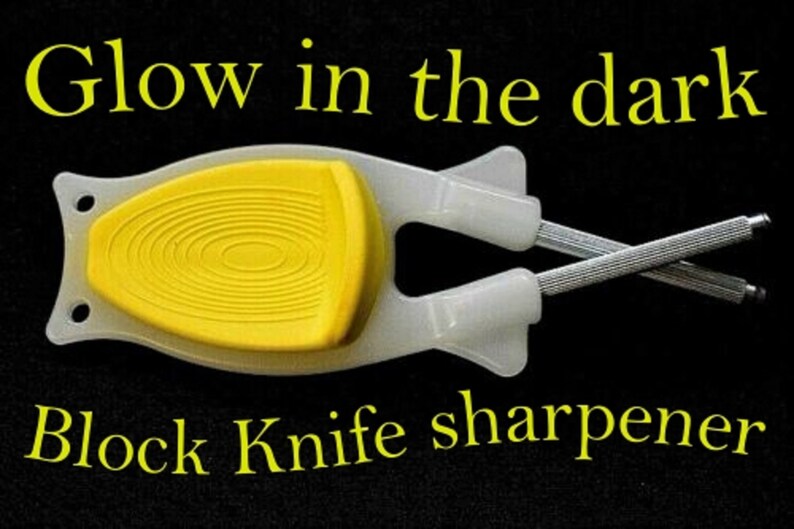 Glowinthedarkhandheld Knife Sharpener Essential Tool for Every Outdoorsman's Bugout Bag