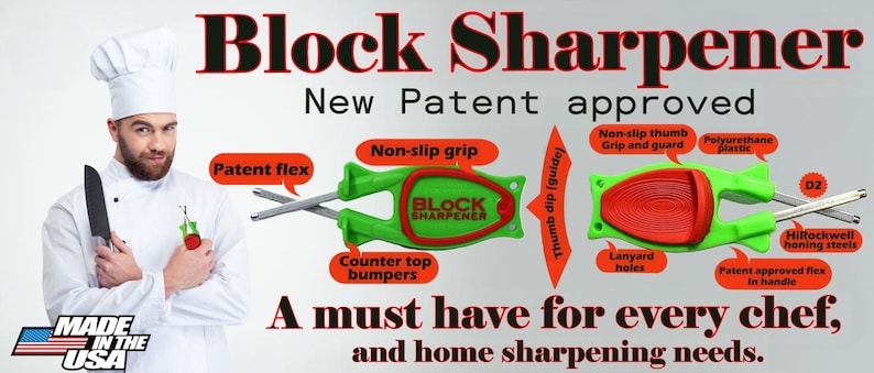 6-Pack Block Knife Sharpeners - Mixed Colors - Individually Packed Gift Set - Made in USA - 175 Value for 70 dollars- Free Shipping image 18