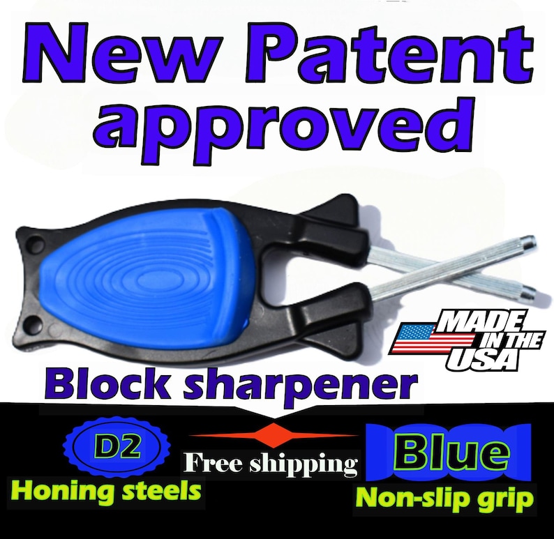 6-Pack Block Knife Sharpeners - Mixed Colors - Individually Packed Gift Set - Made in USA - 175 Value for 70 dollars- Free Shipping 6 Black / Blue