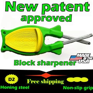 6-Pack Block Knife Sharpeners - Mixed Colors - Individually Packed Gift Set - Made in USA - 175 Value for 70 dollars- Free Shipping 6 Green / Yellow