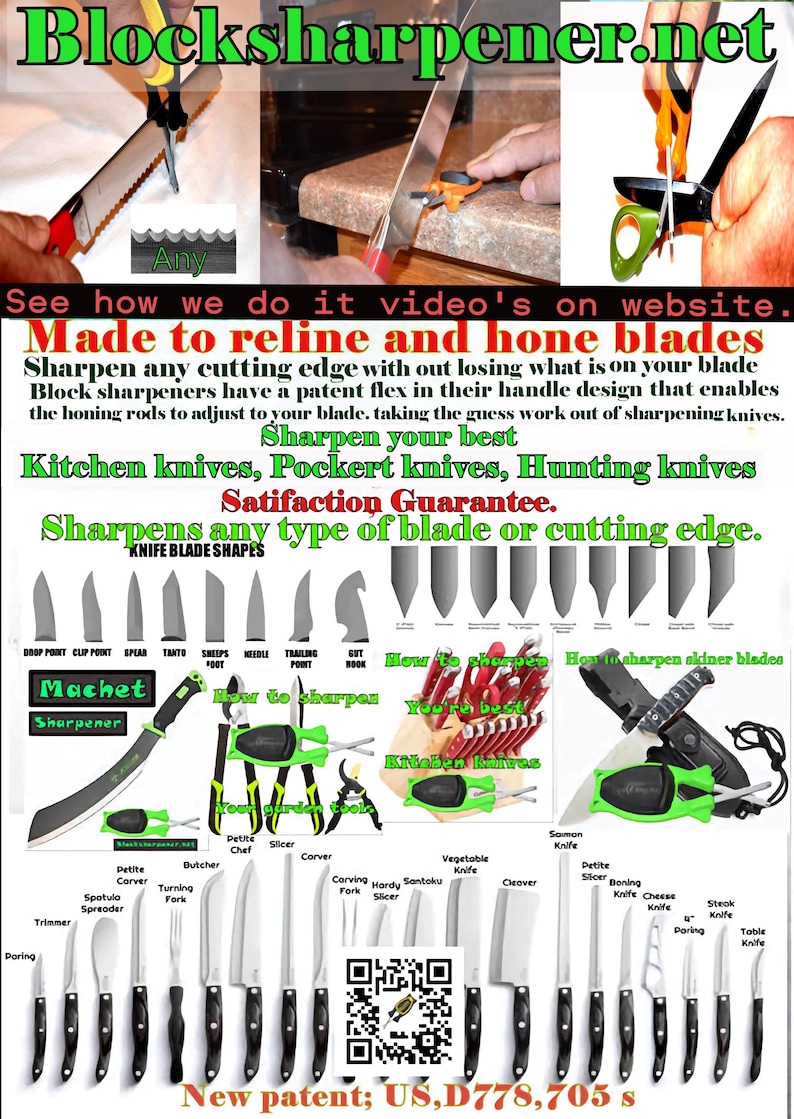 6-Pack Block Knife Sharpeners - Mixed Colors - Individually Packed Gift Set - Made in USA - 175 Value for 70 dollars- Free Shipping image 7