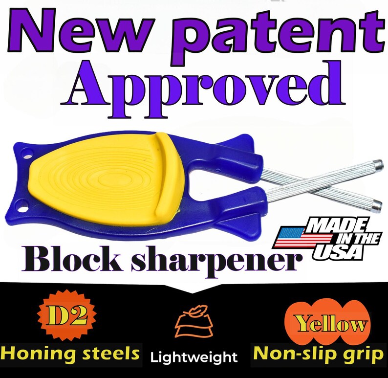 6-Pack Block Knife Sharpeners - Mixed Colors - Individually Packed Gift Set - Made in USA - 175 Value for 70 dollars- Free Shipping 6 Purple / Yellow