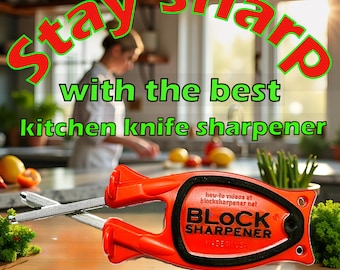 American-Made Knife Sharpener: Nonslip Grip, Kitchen & Outdoor use.