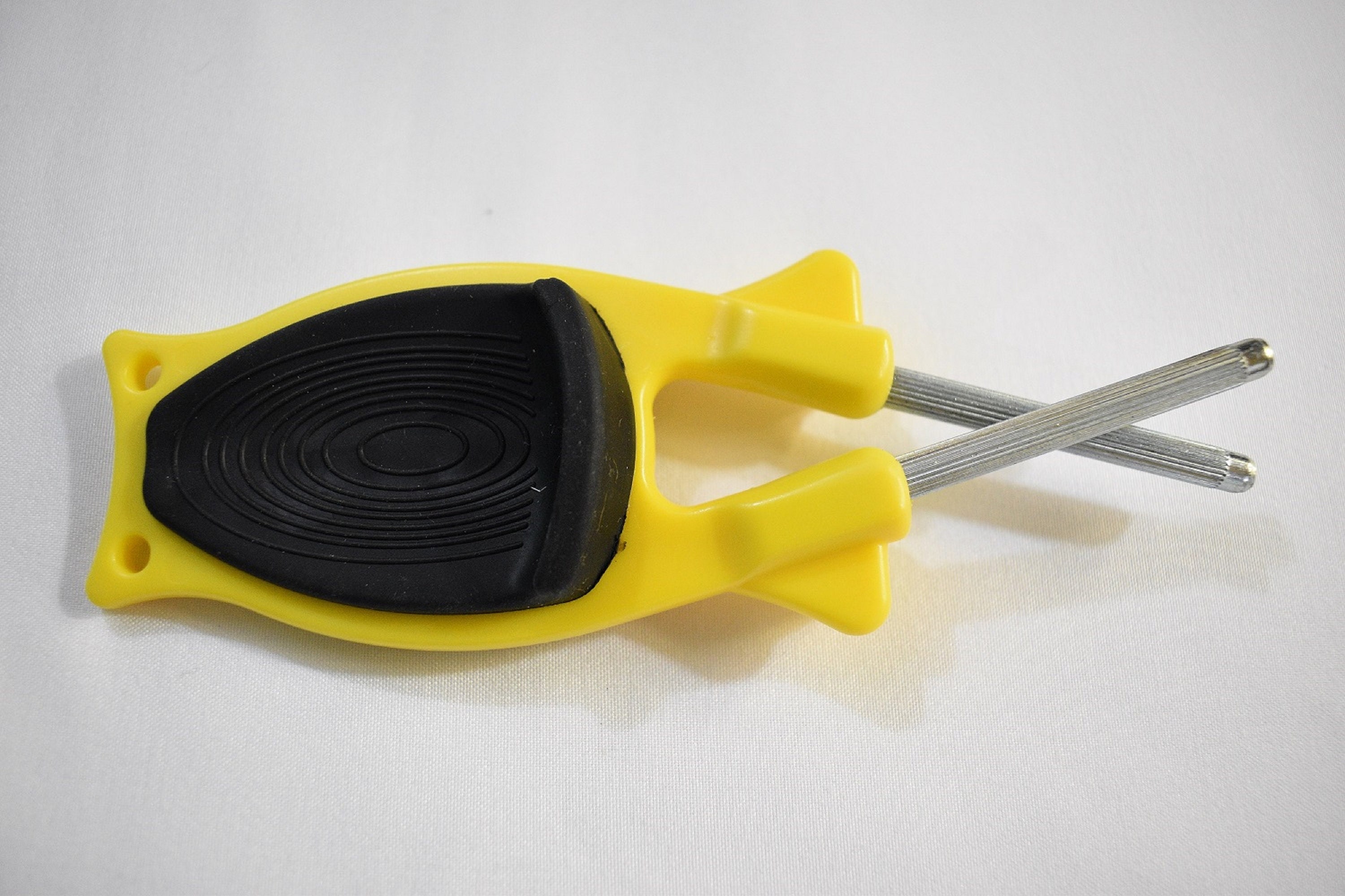 Block knife Sharpener Yellow with Black non slip grip on Etsy