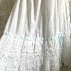Antique Embroidered Lace Fitted Petticoat Dress