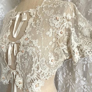 Rare Antique Cape Lace Jacket Bolero