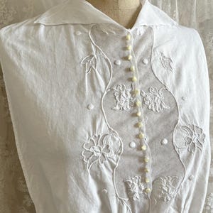 1930s Cotton Embroidered Chemisette