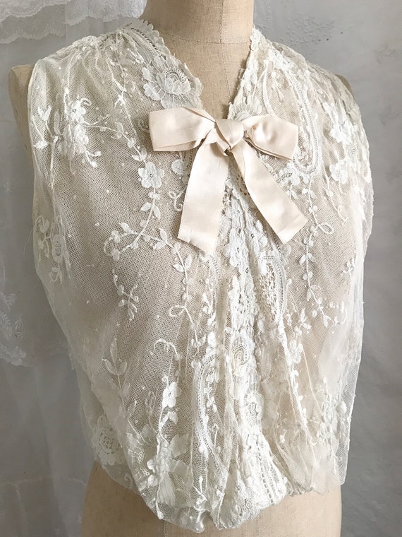 Antique Tambour Lace Chemisette/ Bodice