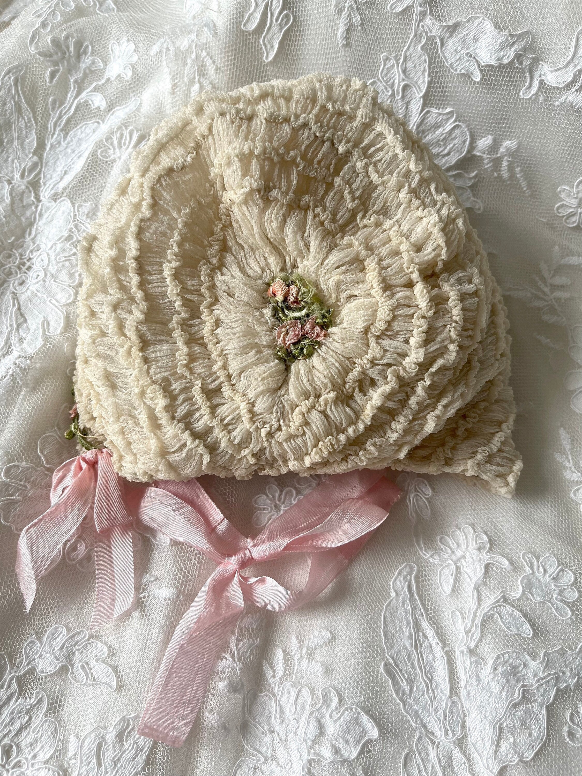 Antique doll bonnet - Etsy 日本