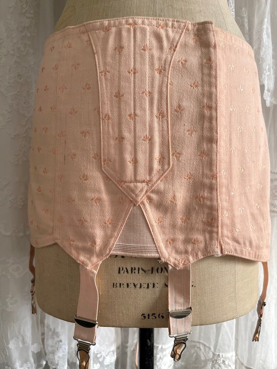 1940s Vintage Pink Girdle M/L 