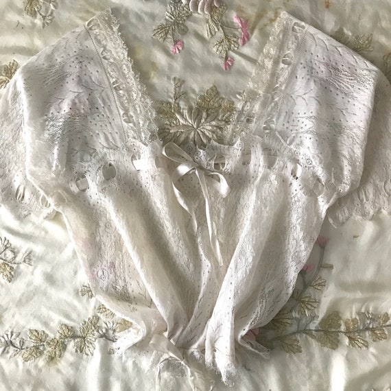 Antique Edwardian Lingerie Lace Blouse