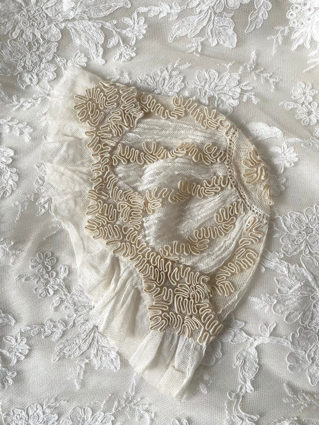 Ancien Galon Soutache Brun 124 - Ruban Vintage