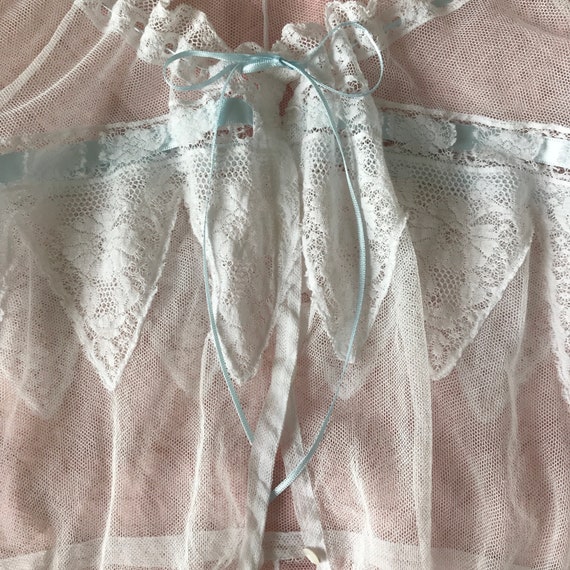 Antique Edwardian Tulle Lace Corset Cover Camisole - image 6
