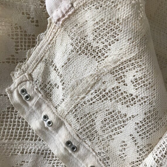 Rare 1920s Ecru Lace Camisole Brassiere - image 8