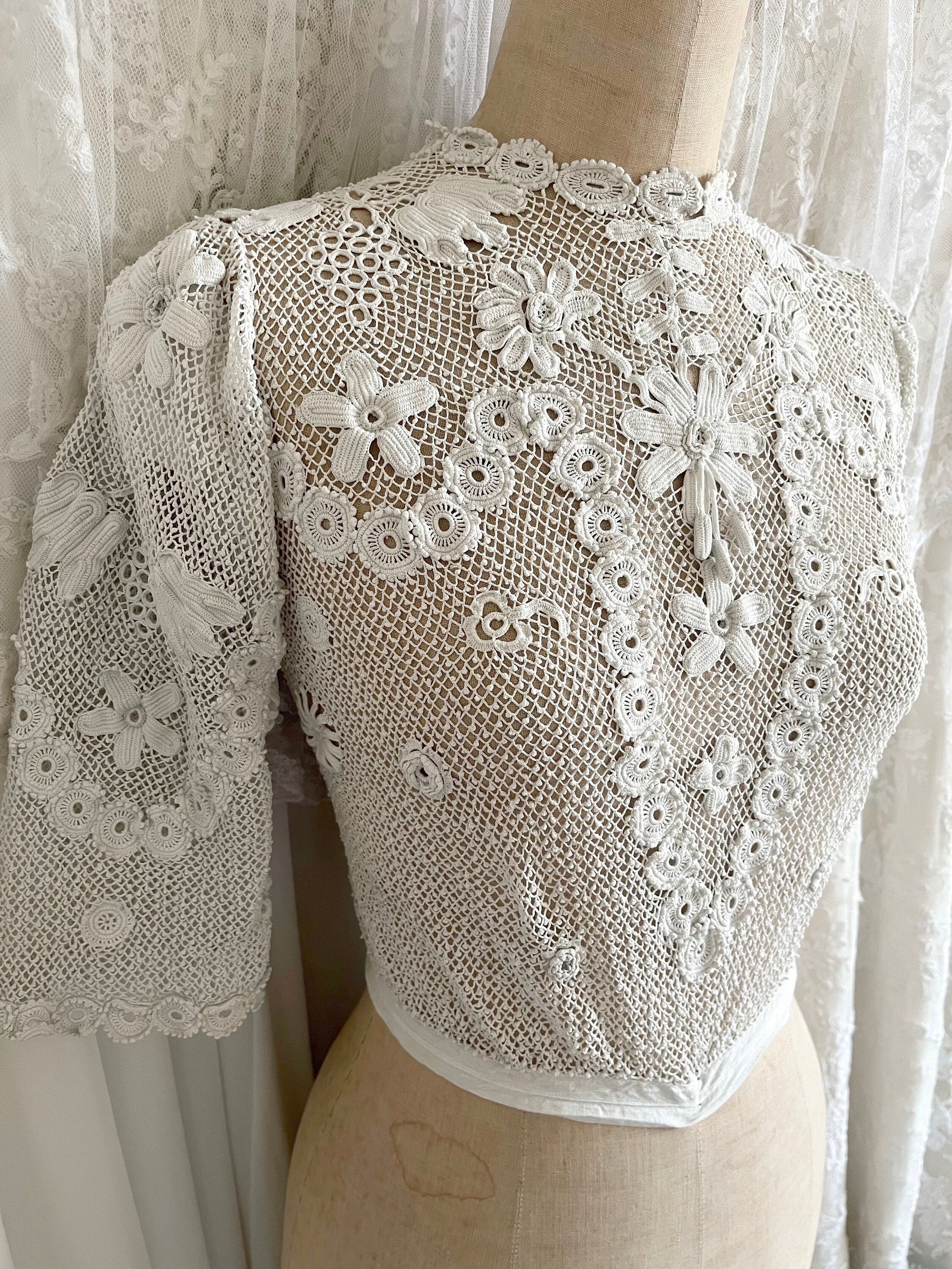 Beautiful Antique Irish Crochet Lace Bodice. Antique Wedding - Etsy