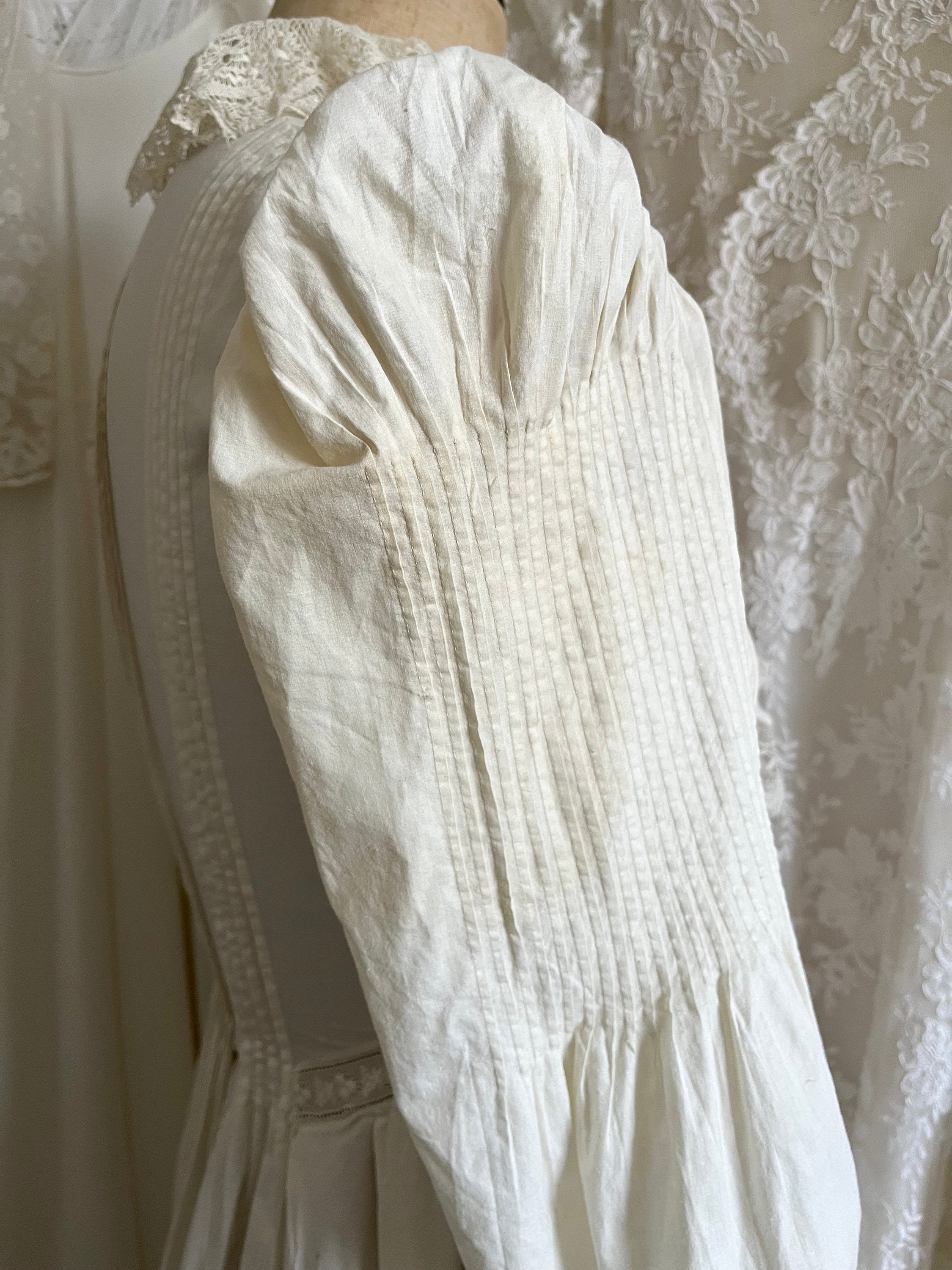 Antique Victorian Lace Trimmed Ribbon Bow Dress Etsy