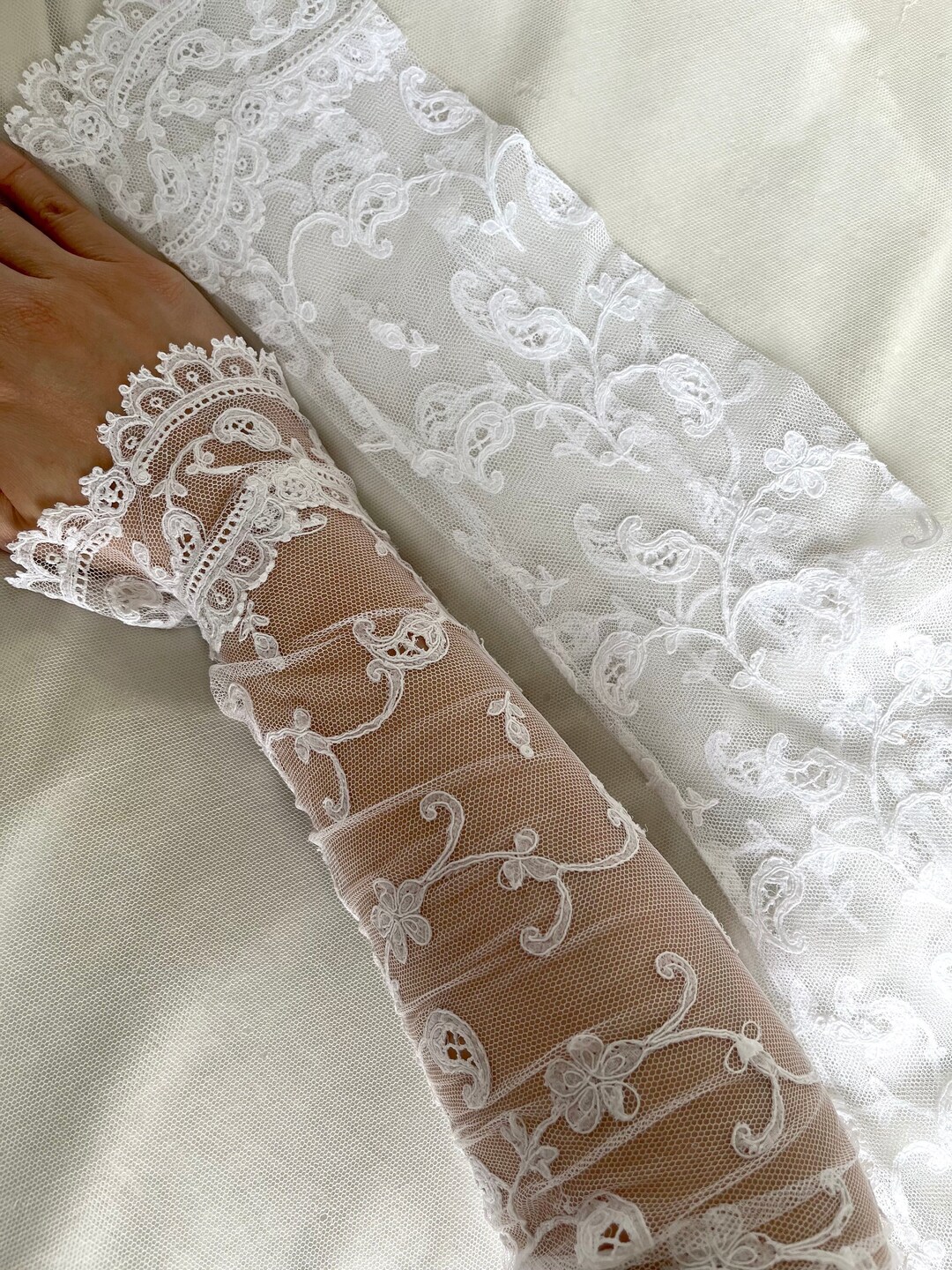 Elegant marble print Muslin with elbow sleeves main image 1
